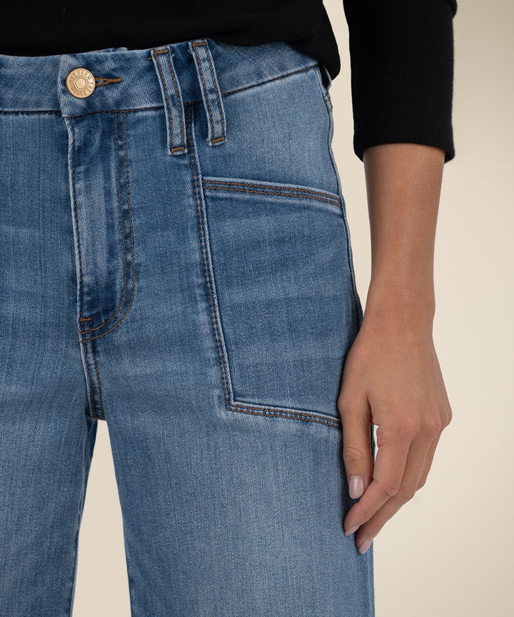 Meg High Rise Wide Leg Front Pocket Earn