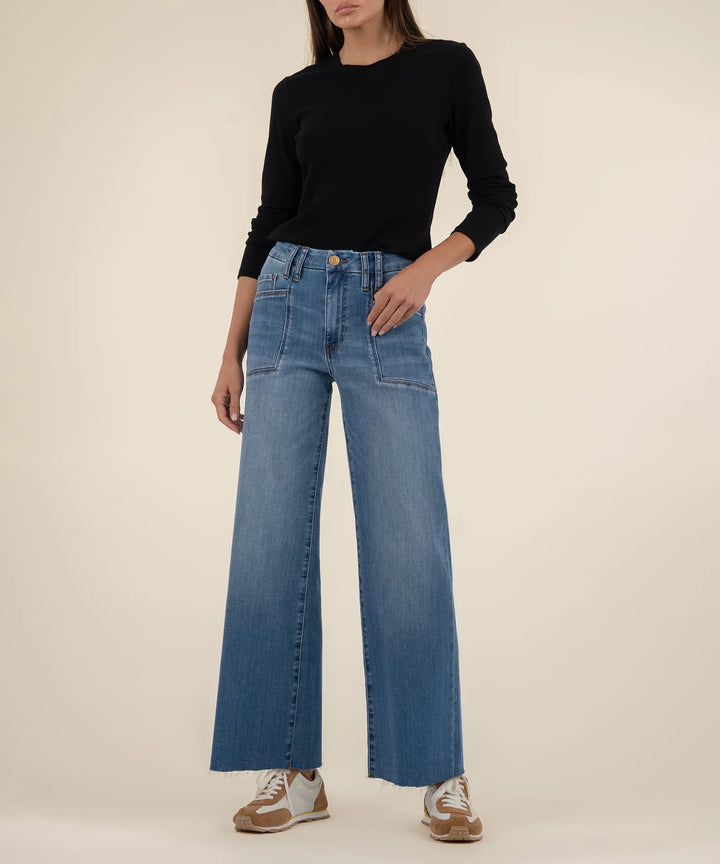 Meg High Rise Wide Leg Front Pocket Earn