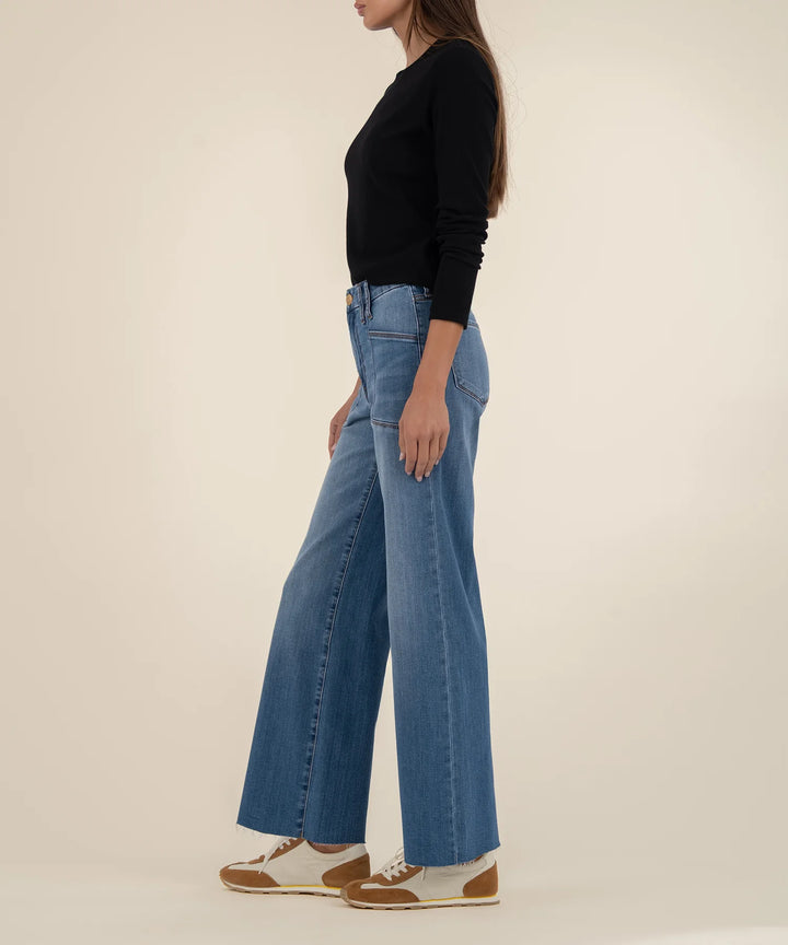 Meg High Rise Wide Leg Front Pocket Earn