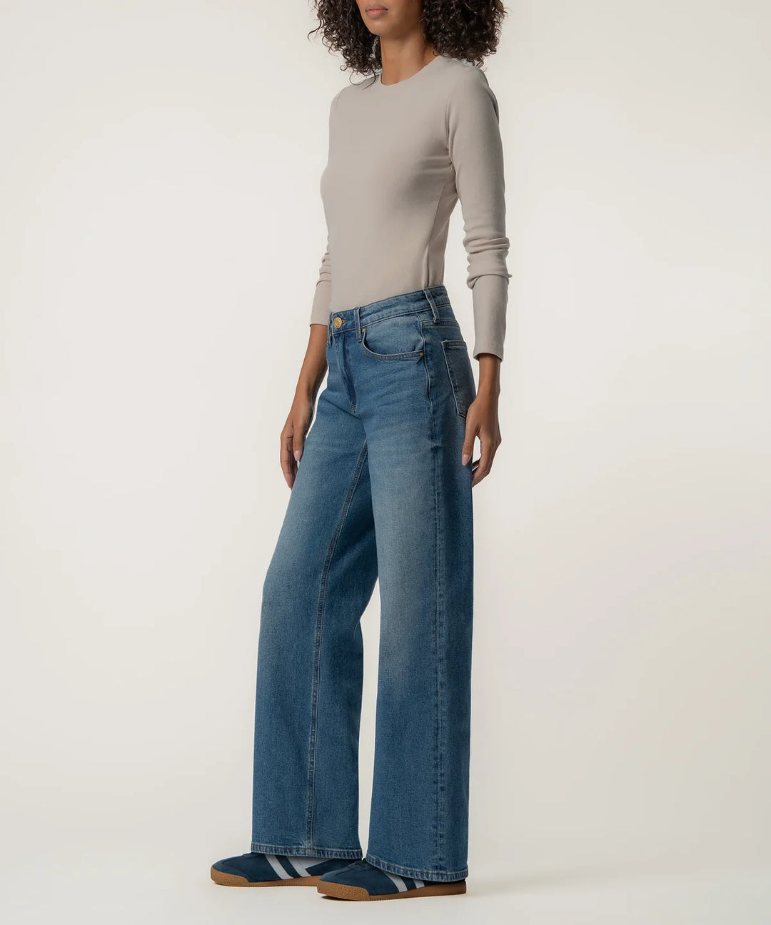 Selena Baggy Low Rise Straight Leg