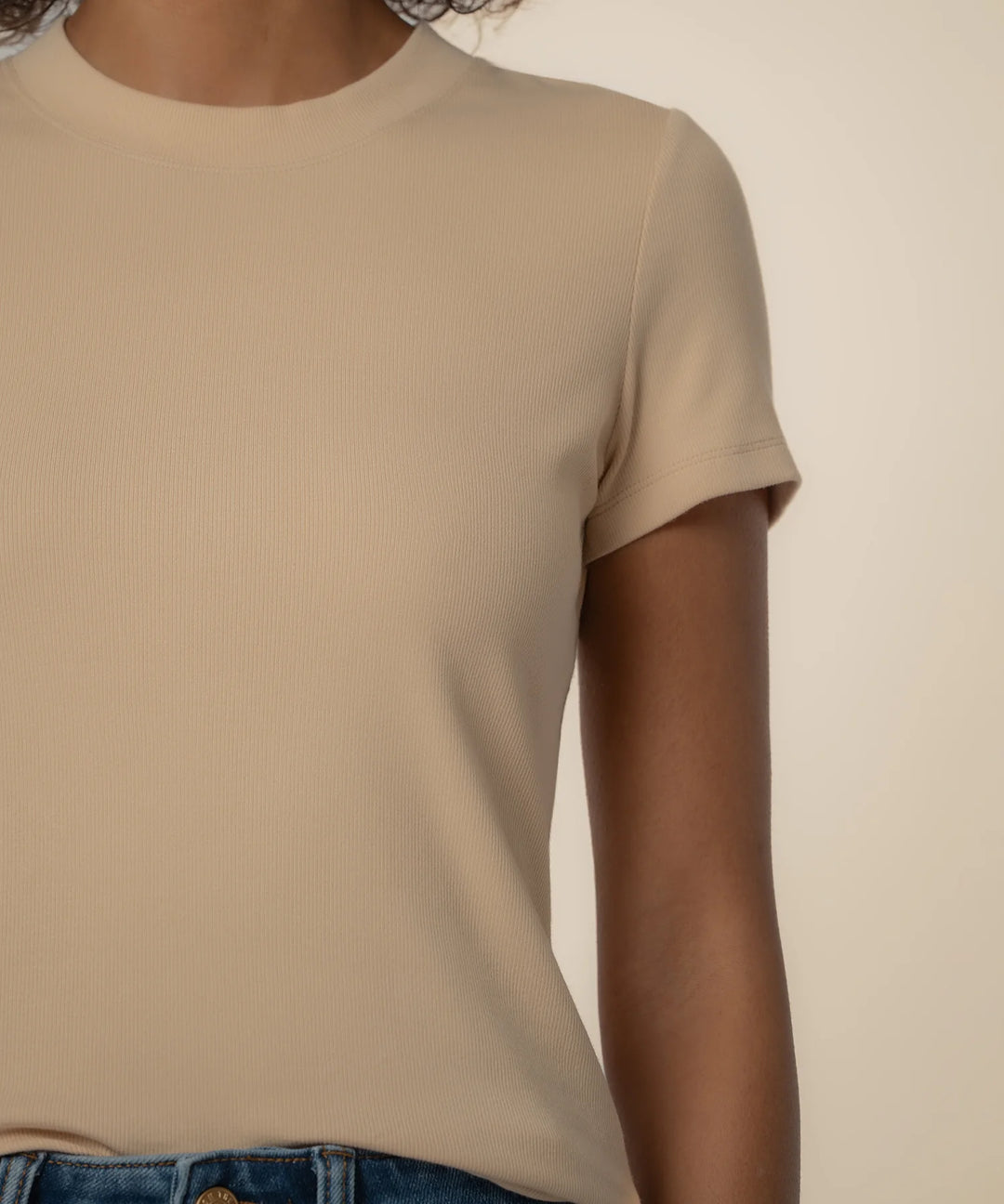 Langley Short Sleeve Rib Top