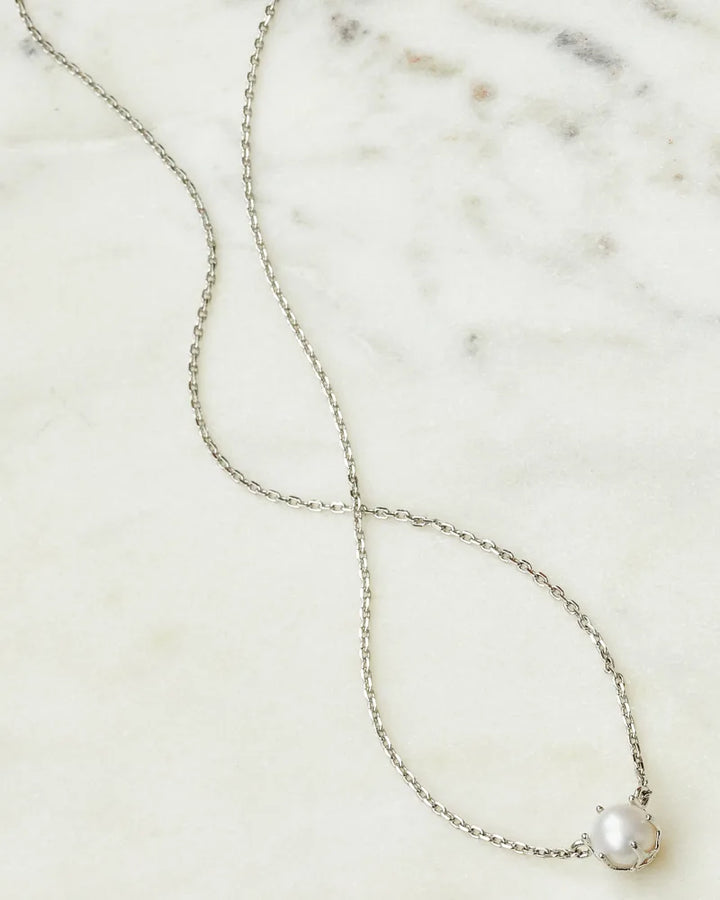 Ashton Pearl Pendant Rhod White Pearl
