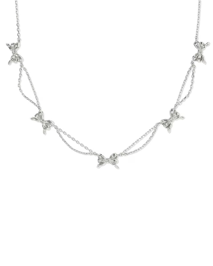 Bow Strand Necklace RHOD Metal