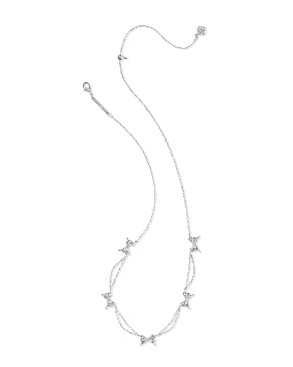 Bow Strand Necklace RHOD Metal