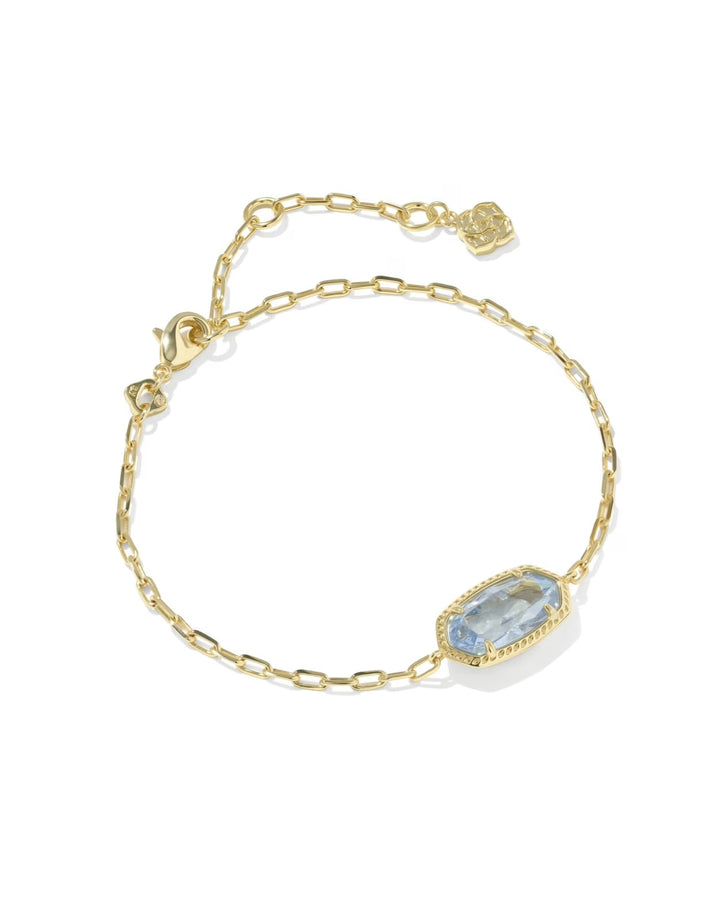Elaina Luxe Chain Bracelet Gold Light Blue