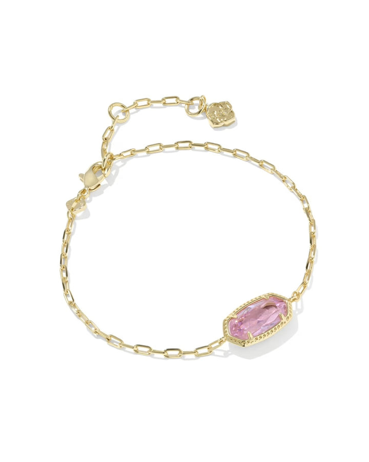 Elaina Luxe Chain Bracelet Gold Light Pink