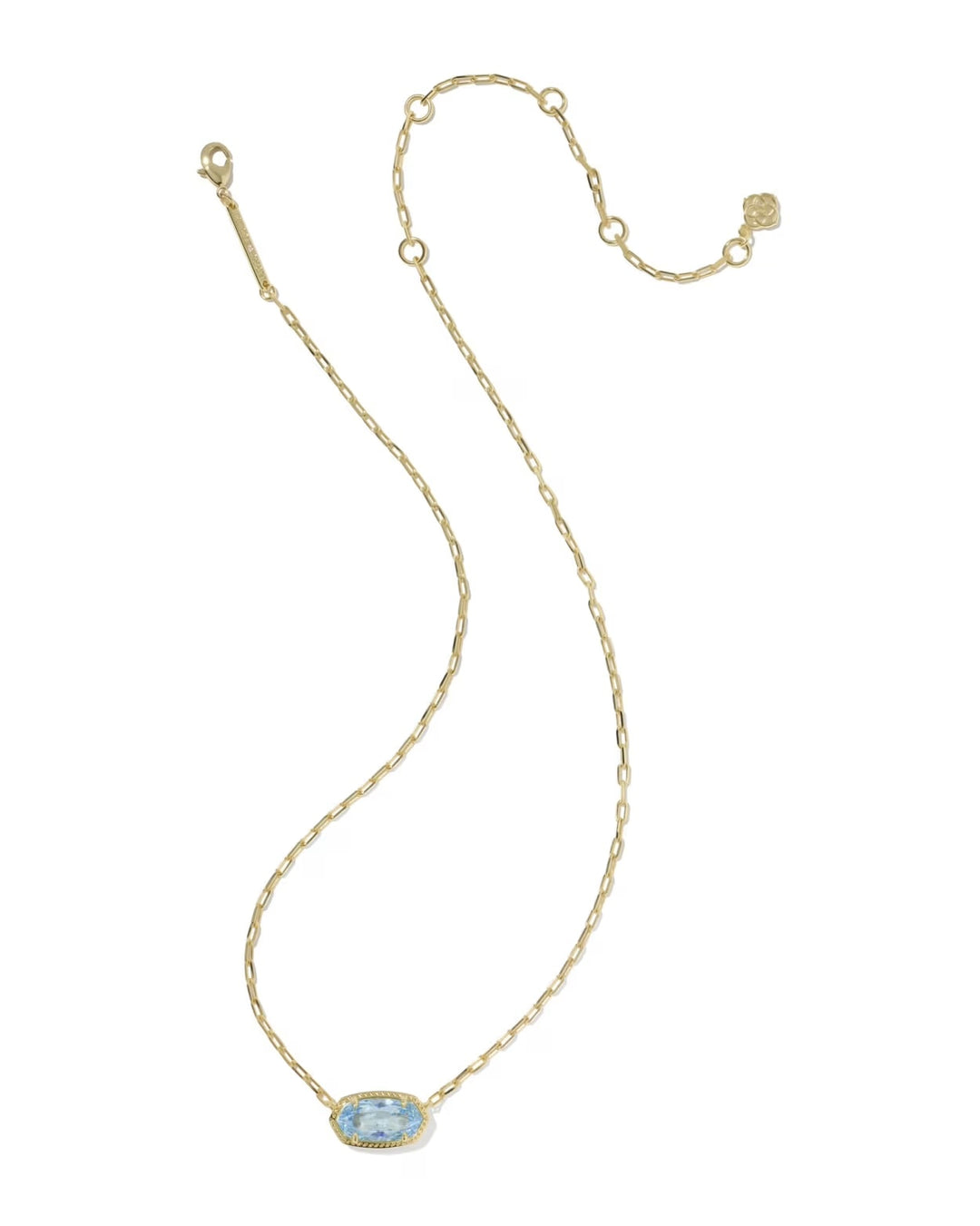 Elisa Luxe Pendant Gold Light Blue