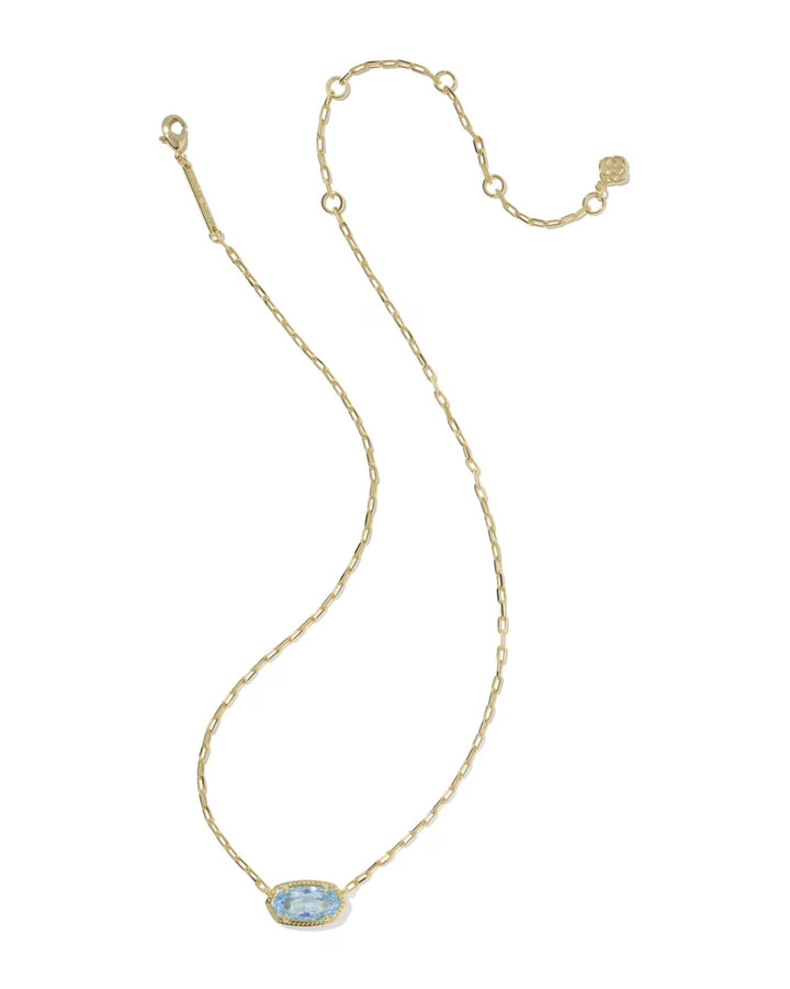Elisa Luxe Pendant Gold Light Blue