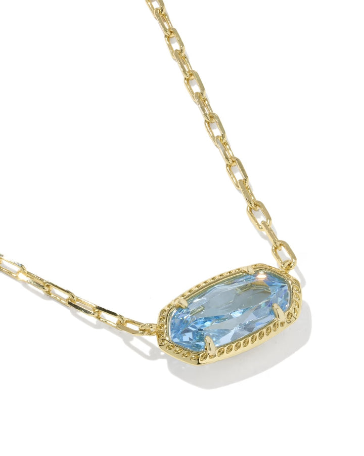 Elisa Luxe Pendant Gold Light Blue