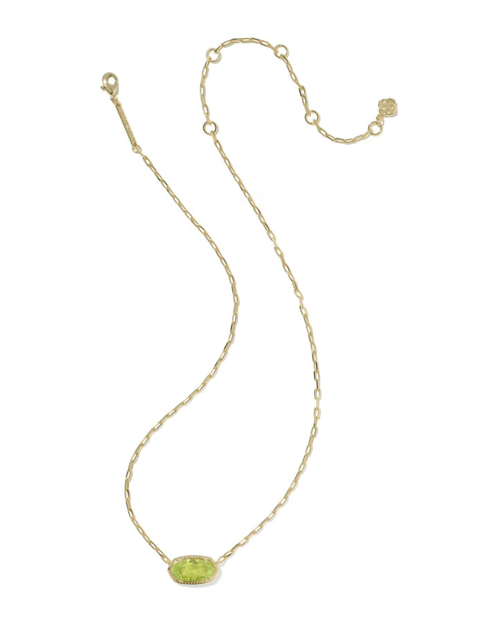 Elisa Luxe Pendant Gold Light Green