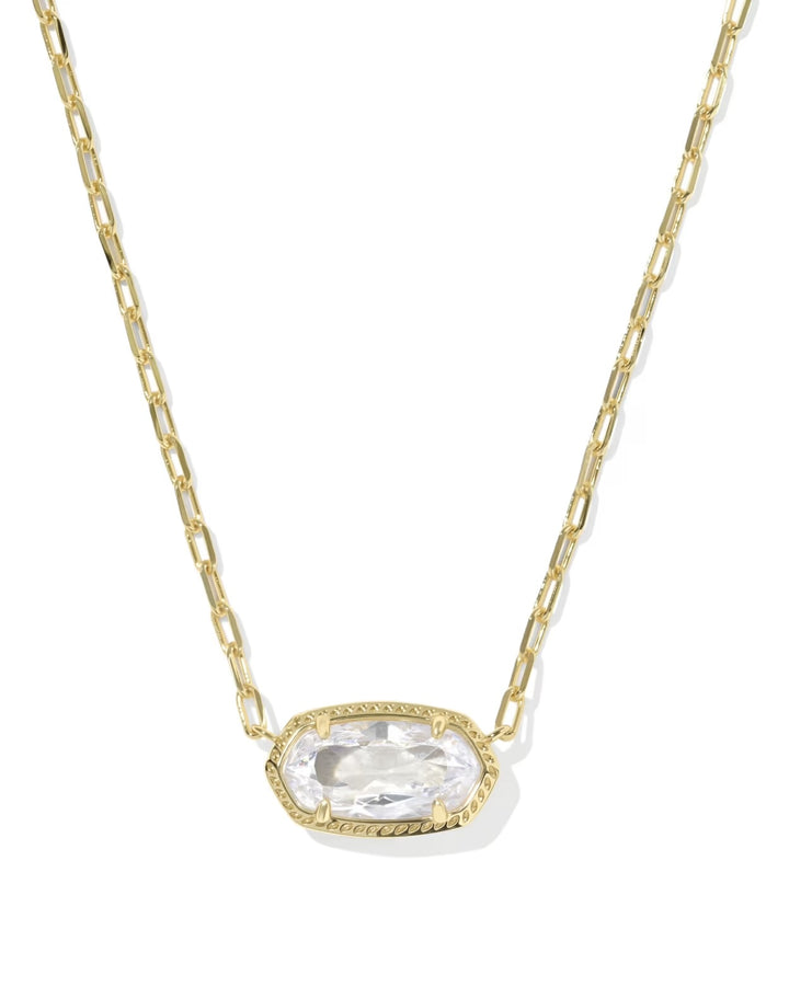 Elisa Luxe Pendant Gold White CZ