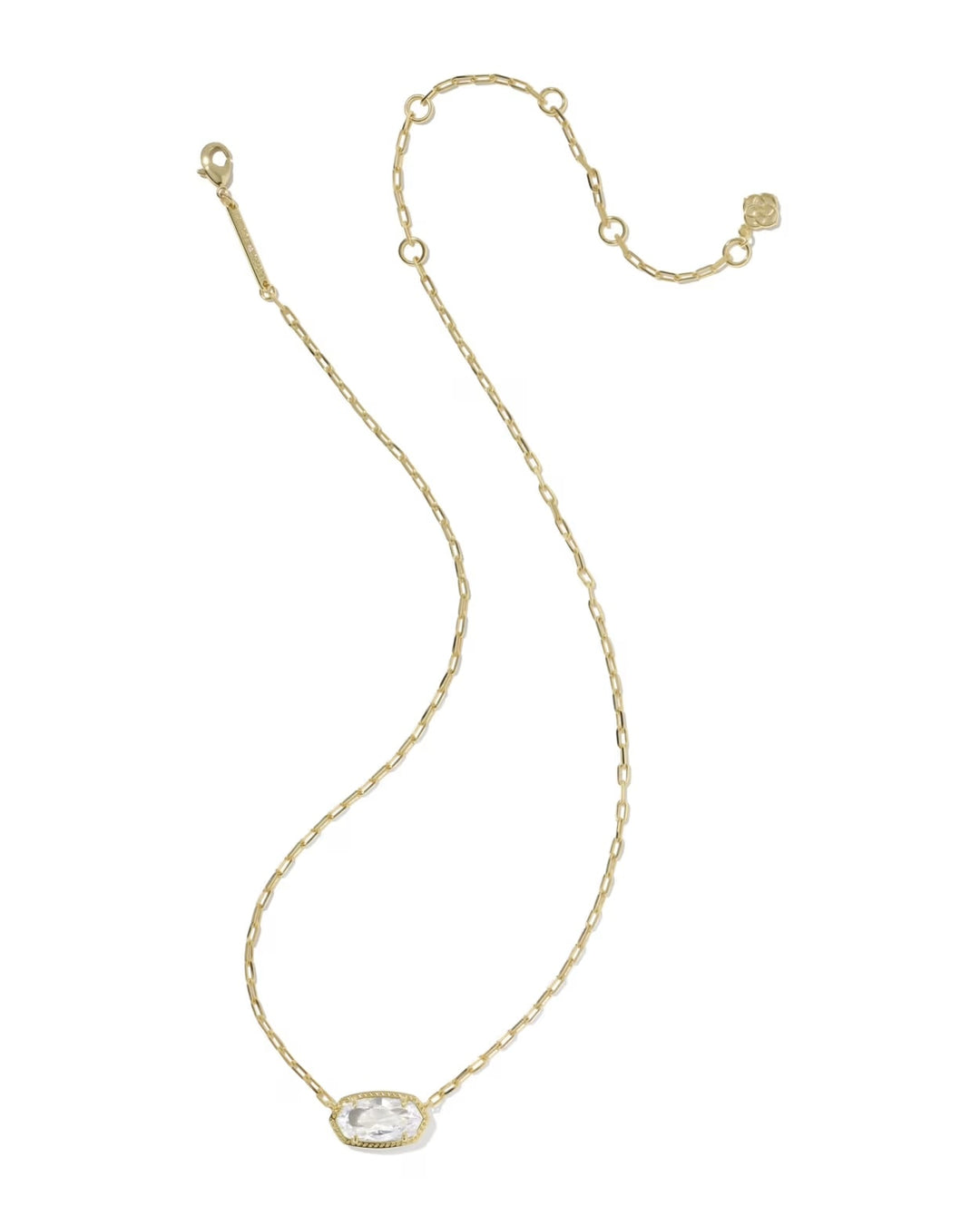 Elisa Luxe Pendant Gold White CZ