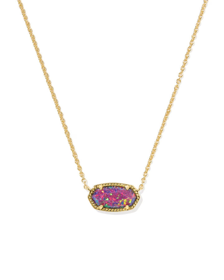 Elisa Necklace Gold Lavender Opal