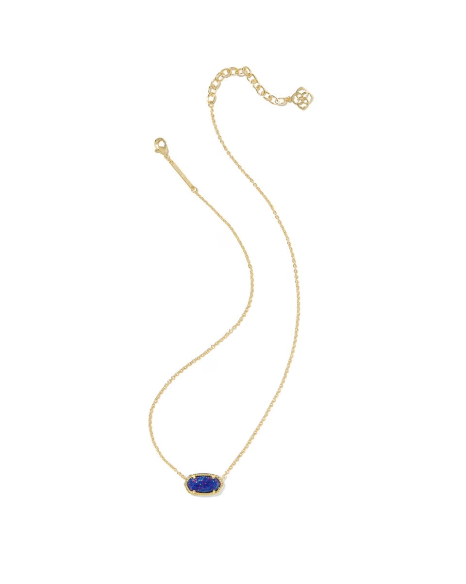 Elisa Necklace Gold Indigo Opal