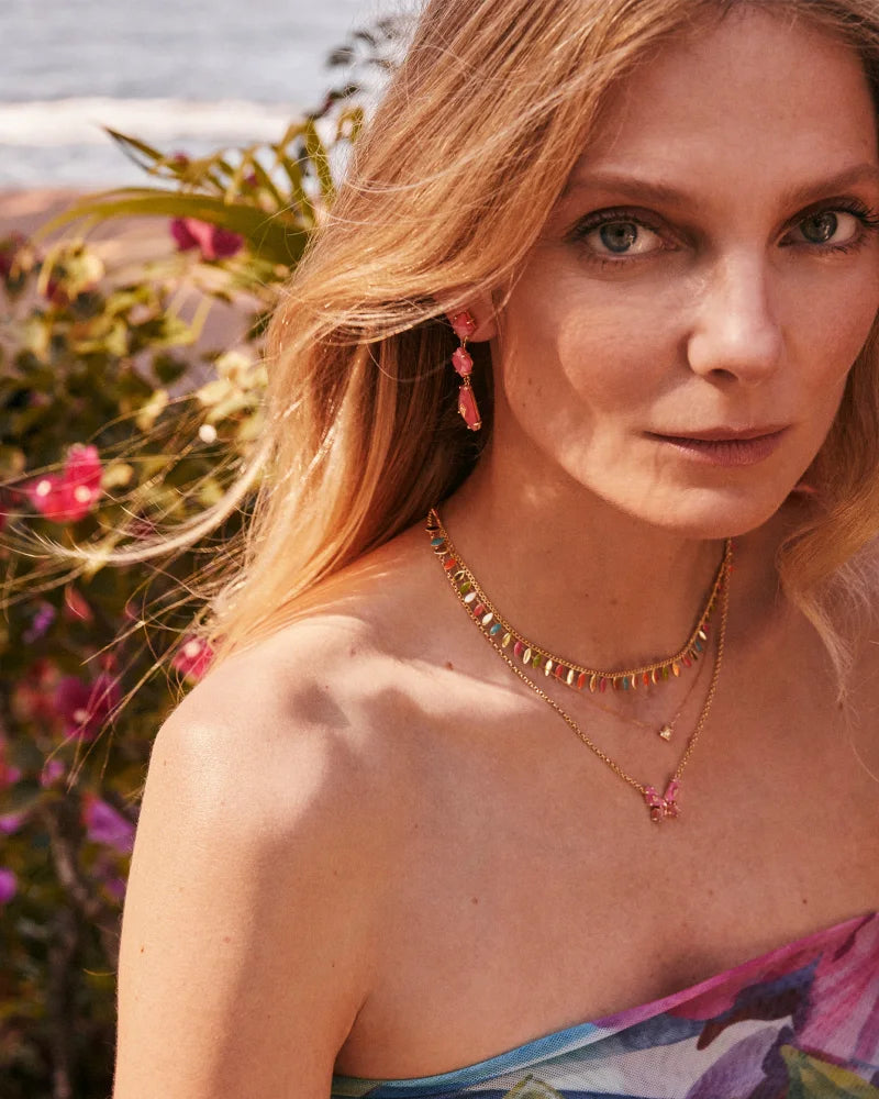 Kayla Strand Necklace Gold Multi Mix