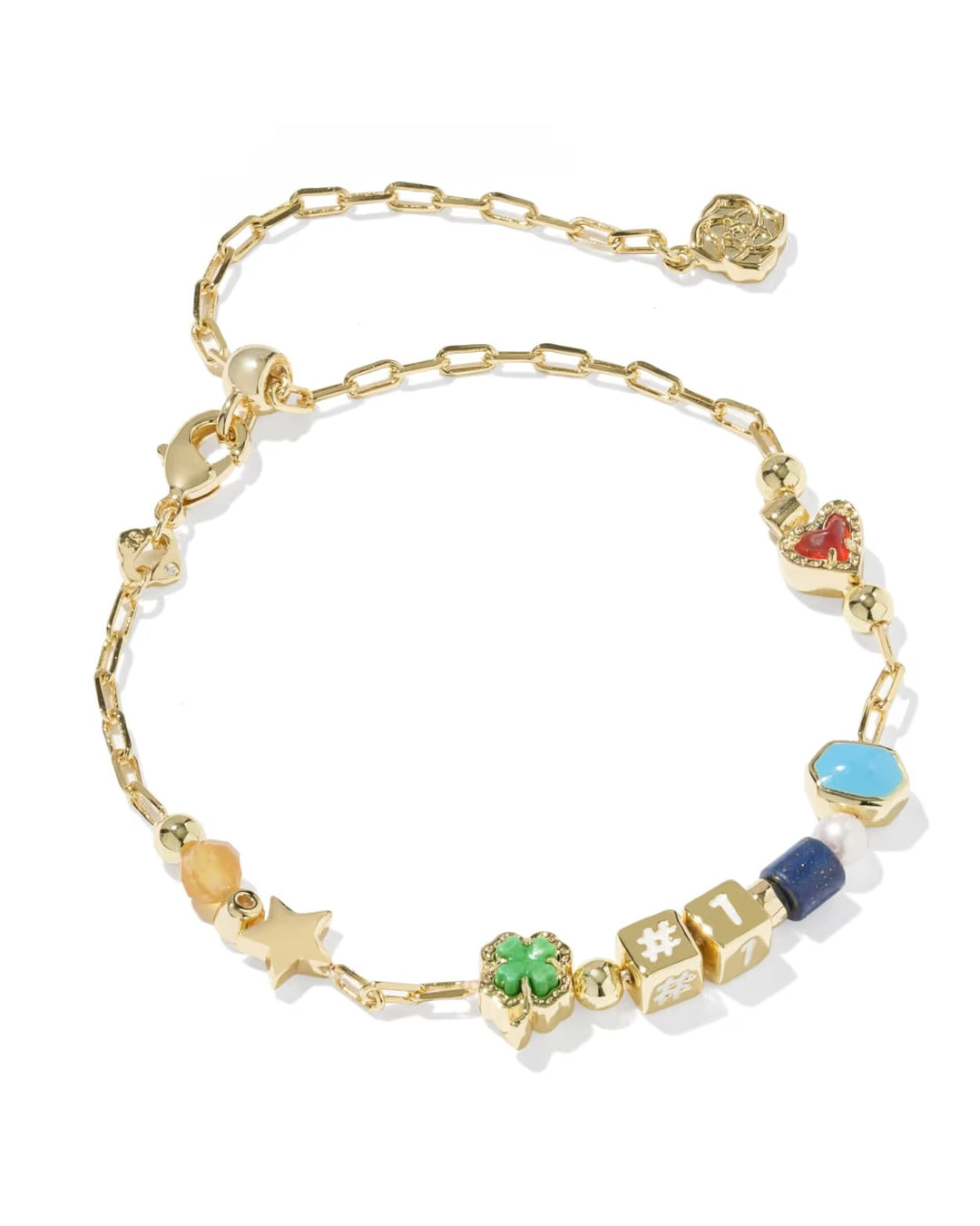 Lacey Delicate Chain Bracelet Gold Multi