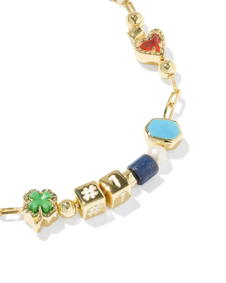 Lacey Delicate Chain Bracelet Gold Multi