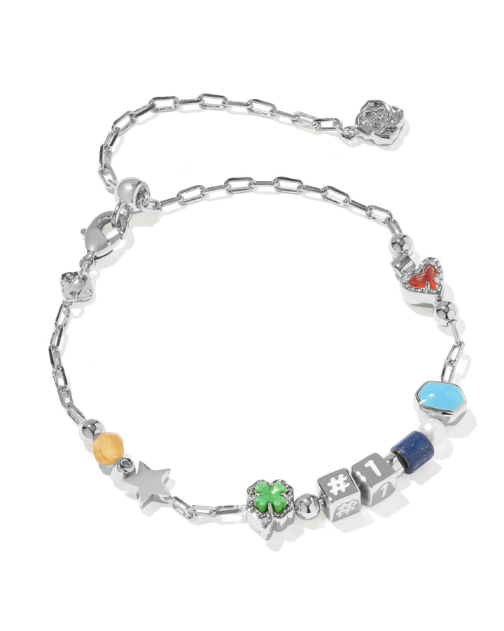Lacey Delicate Chain Bracelet RHOD Multi