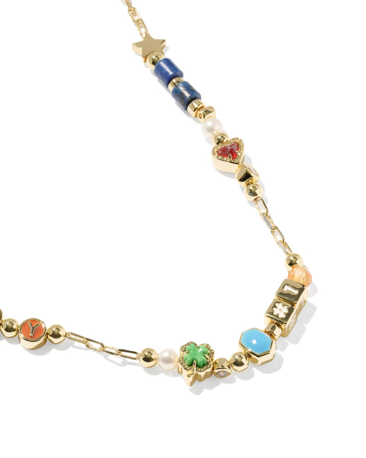Lacey Strand Necklace Gold Multi