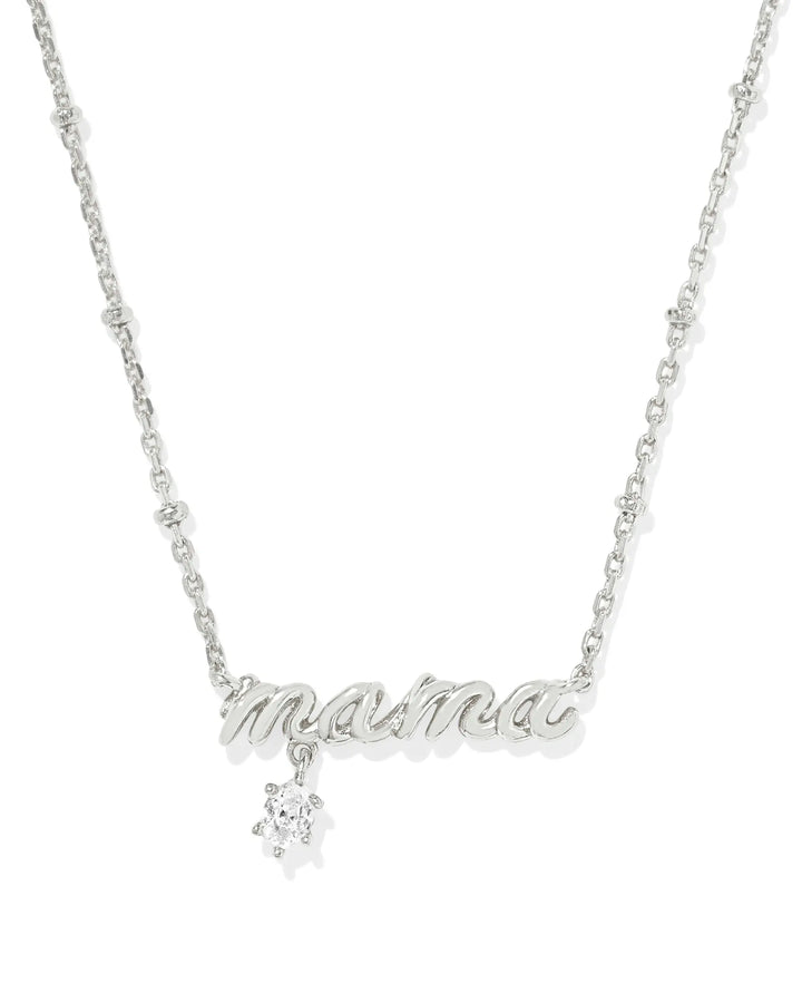 Mama Crystal Pendant Rhod Metal
