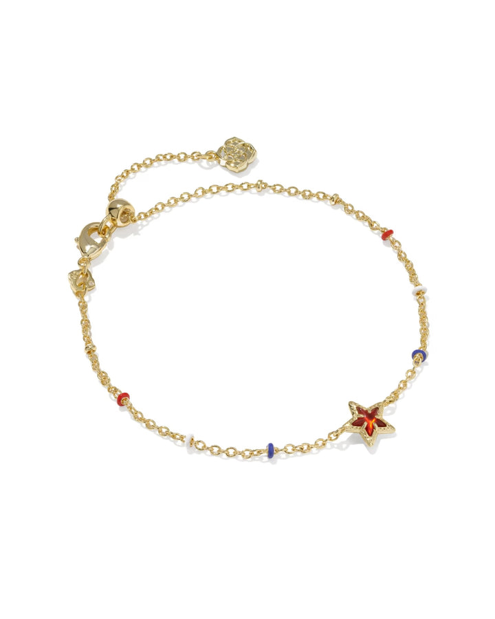 Mini Cassidy Delicate Bracelet Gold Red