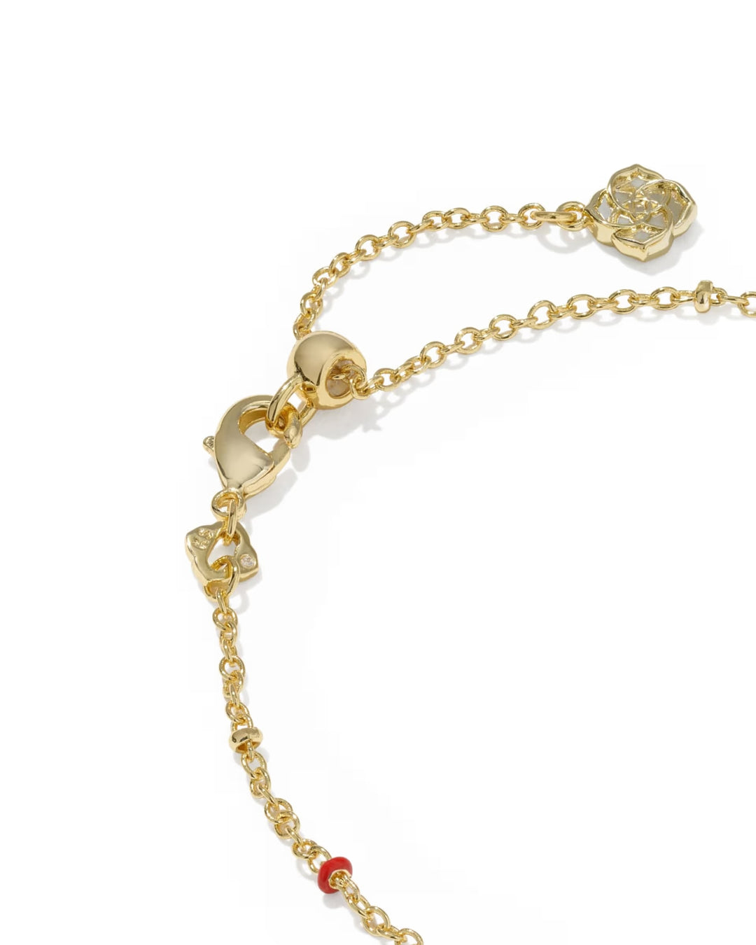 Mini Cassidy Delicate Bracelet Gold Red