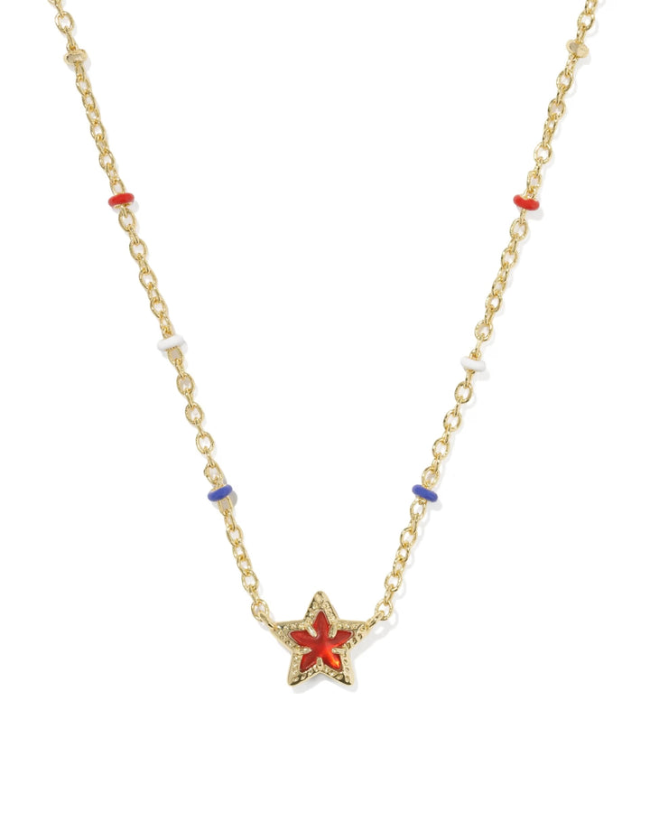 Mini Cassidy Pendant Gold Red