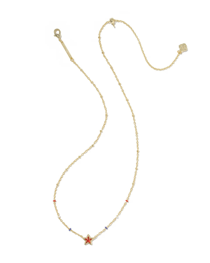 Mini Cassidy Pendant Gold Red