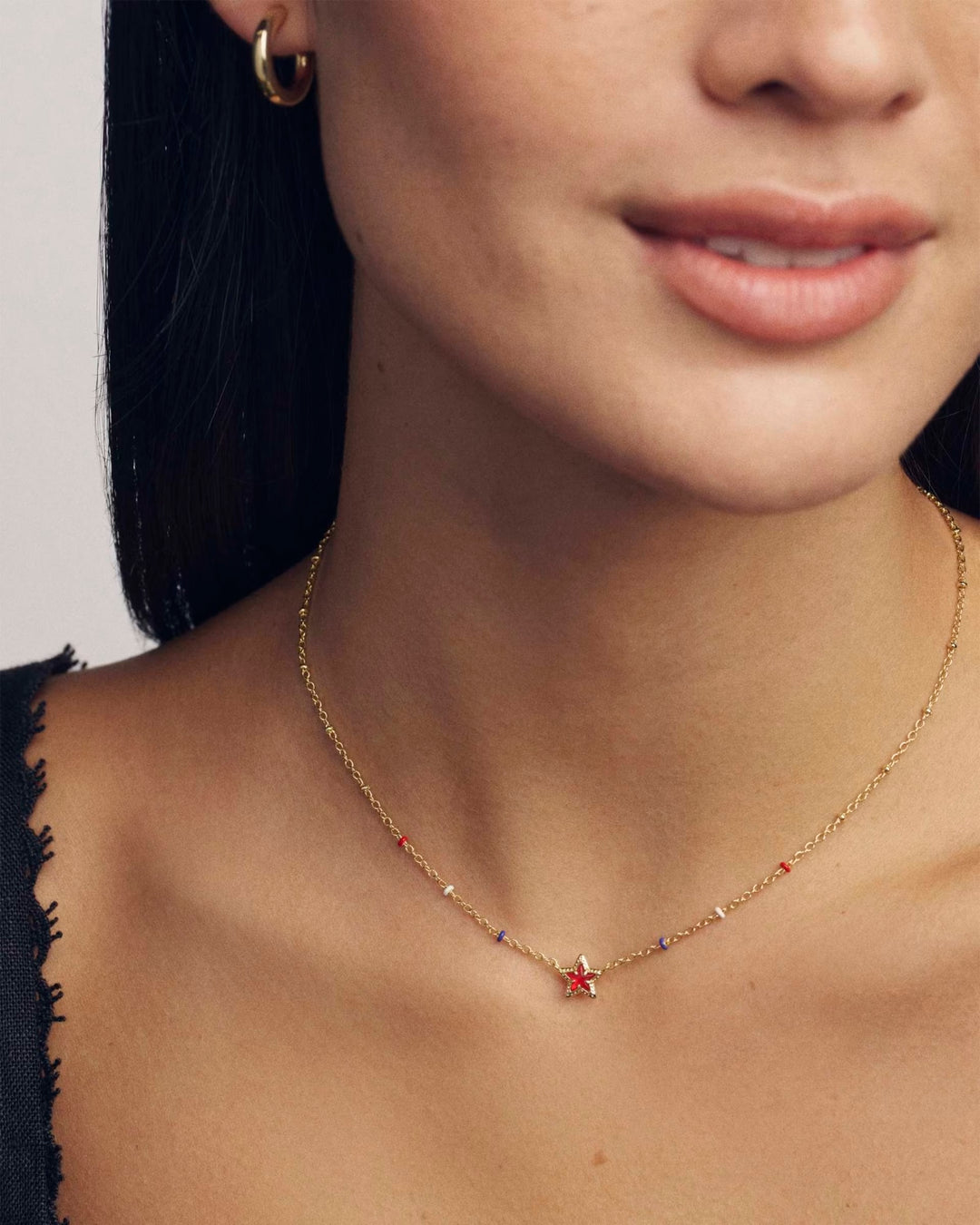 Mini Cassidy Pendant Gold Red
