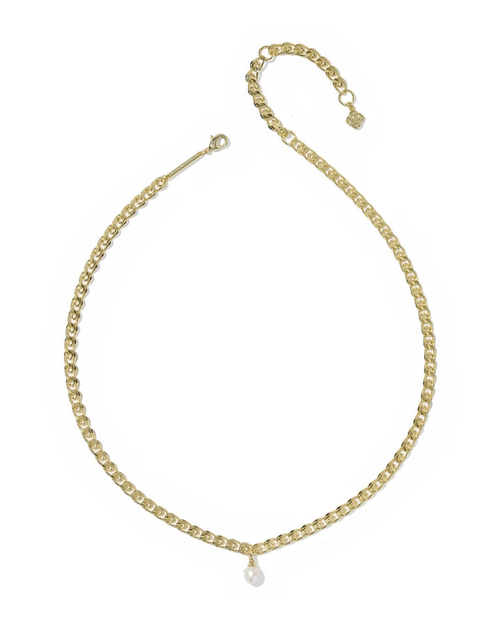 Oakland Pearl Necklace Gold Pearl