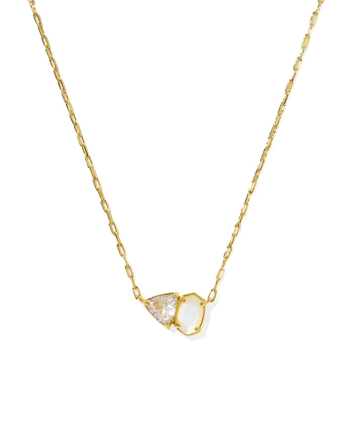 Tatum Short Pendant Gold Neutral Mix