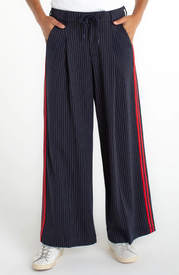 Pleated Trouser with Side Stripe