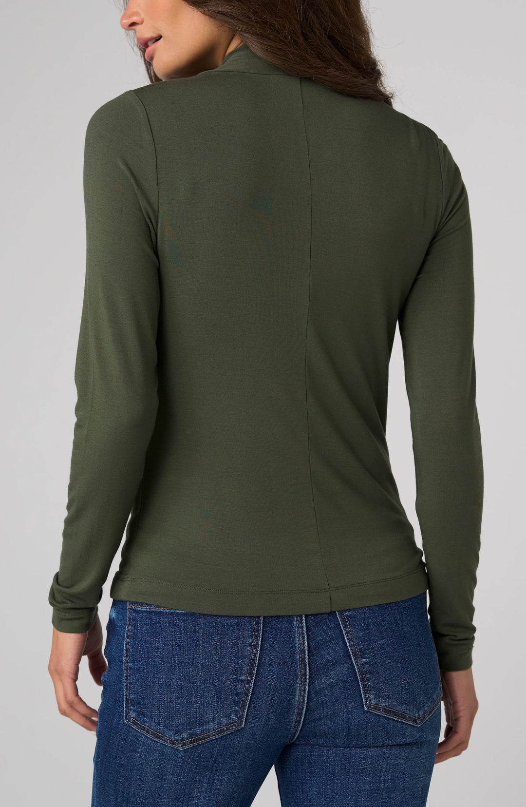 Hunter Green Wrap Neck Top