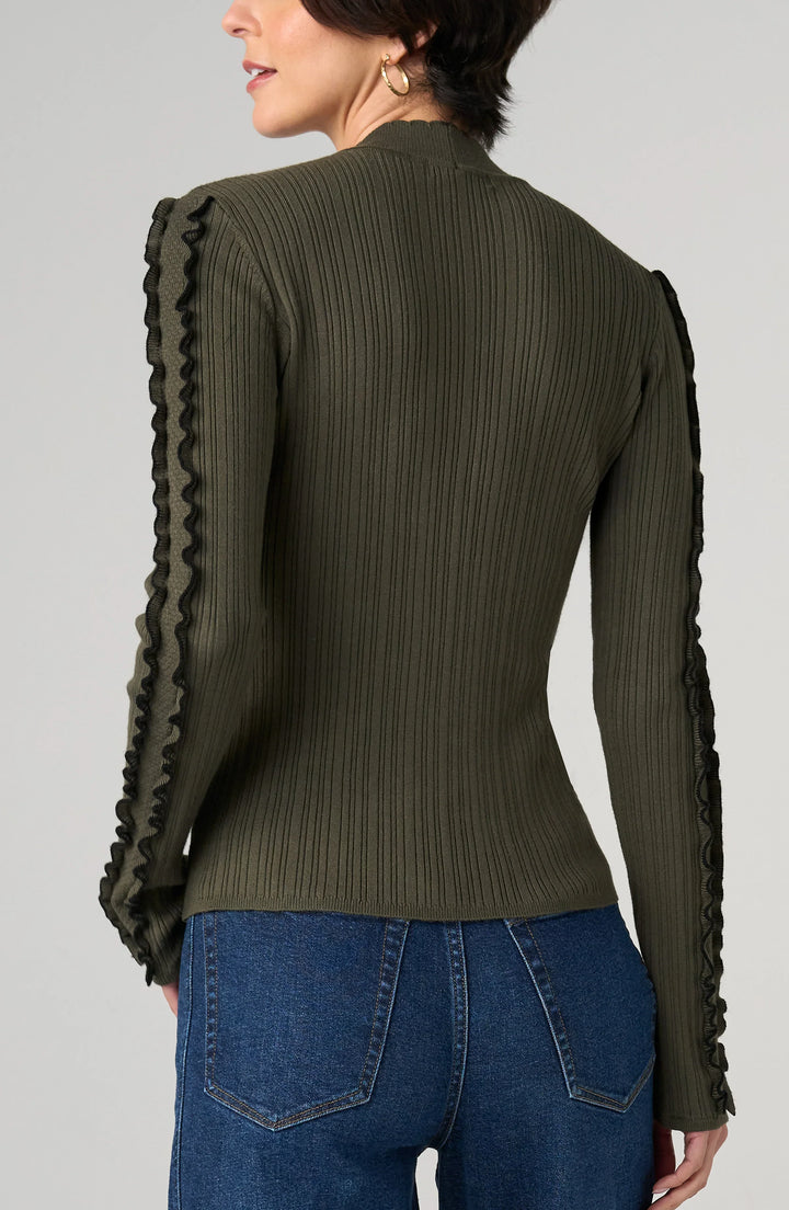 Olive Mock Neck Sweater