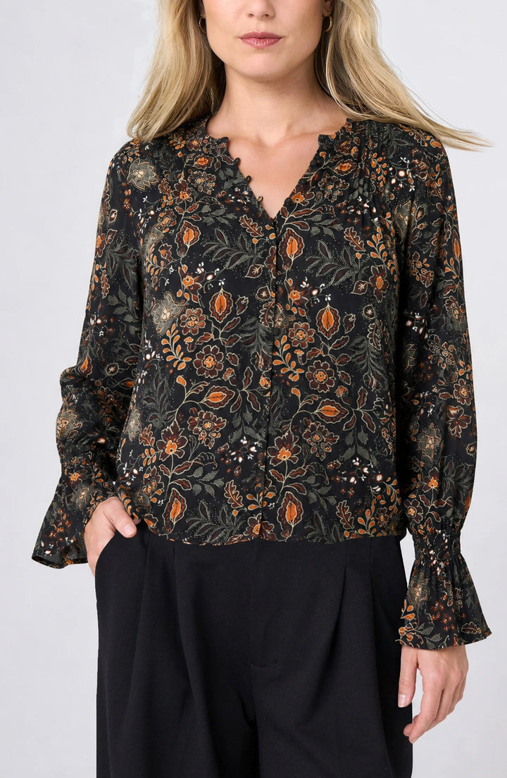 Woven Blouse w/Pintucks