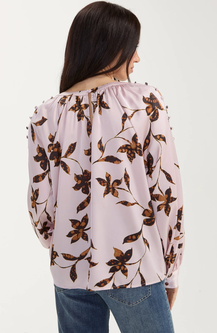 Floral Woven Blouse w/Button Detail