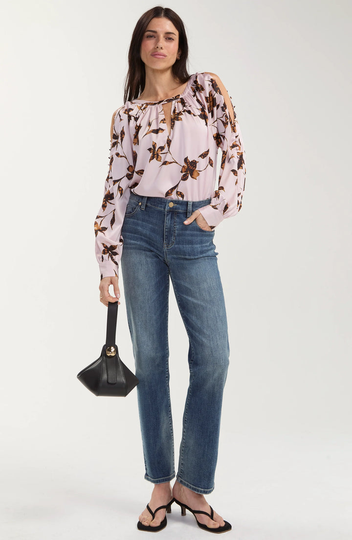 Floral Woven Blouse w/Button Detail