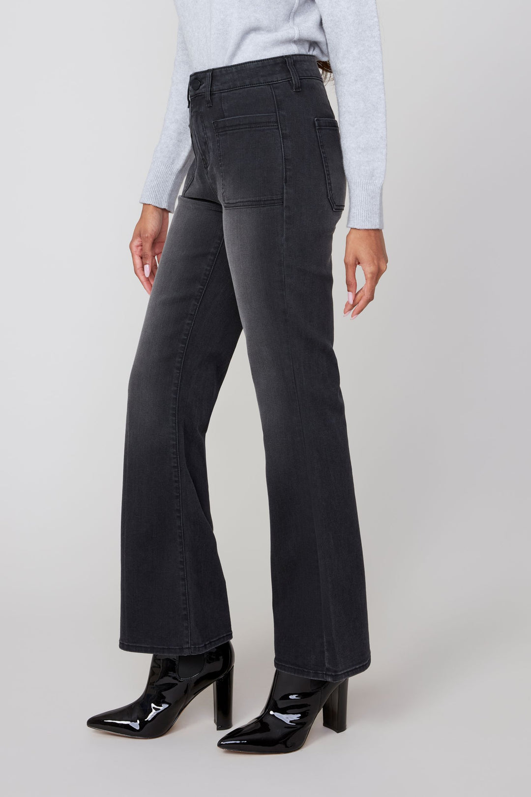 Black Flare Bottom Jeans