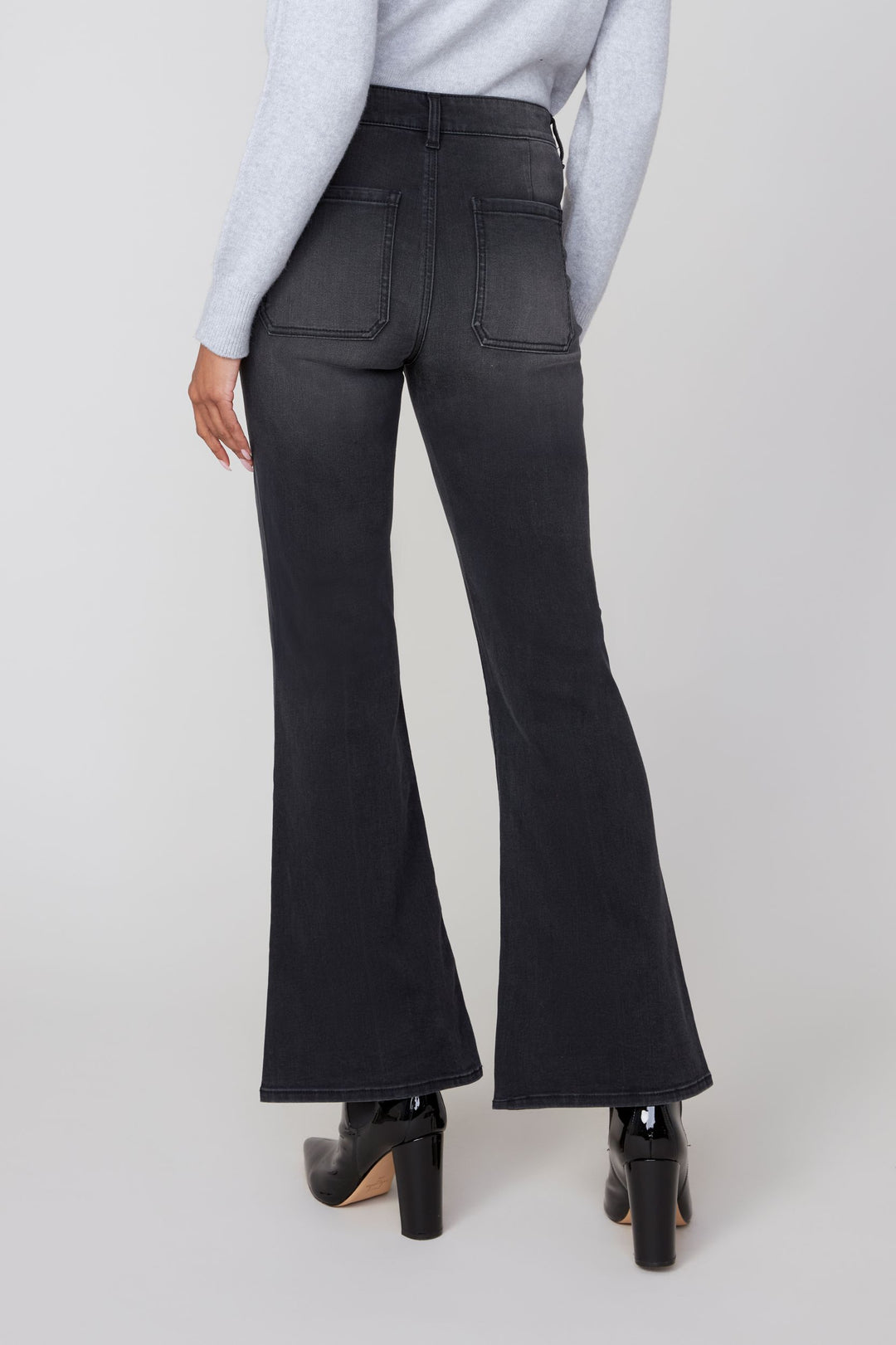 Black Flare Bottom Jeans