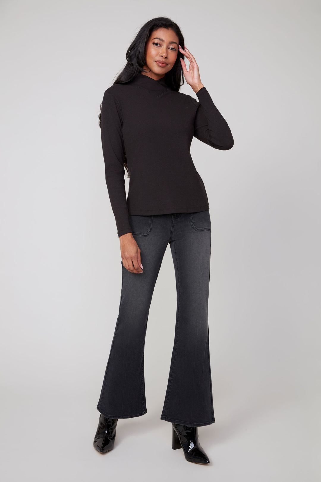 Black Flare Bottom Jeans