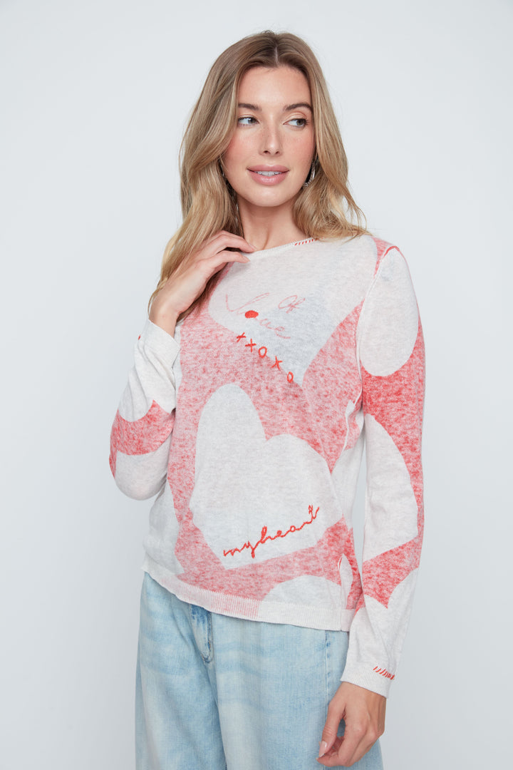 Scarlet Combo Osmosis Print Sweater