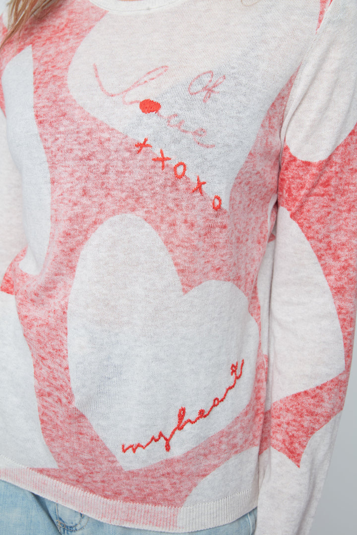 Scarlet Combo Osmosis Print Sweater