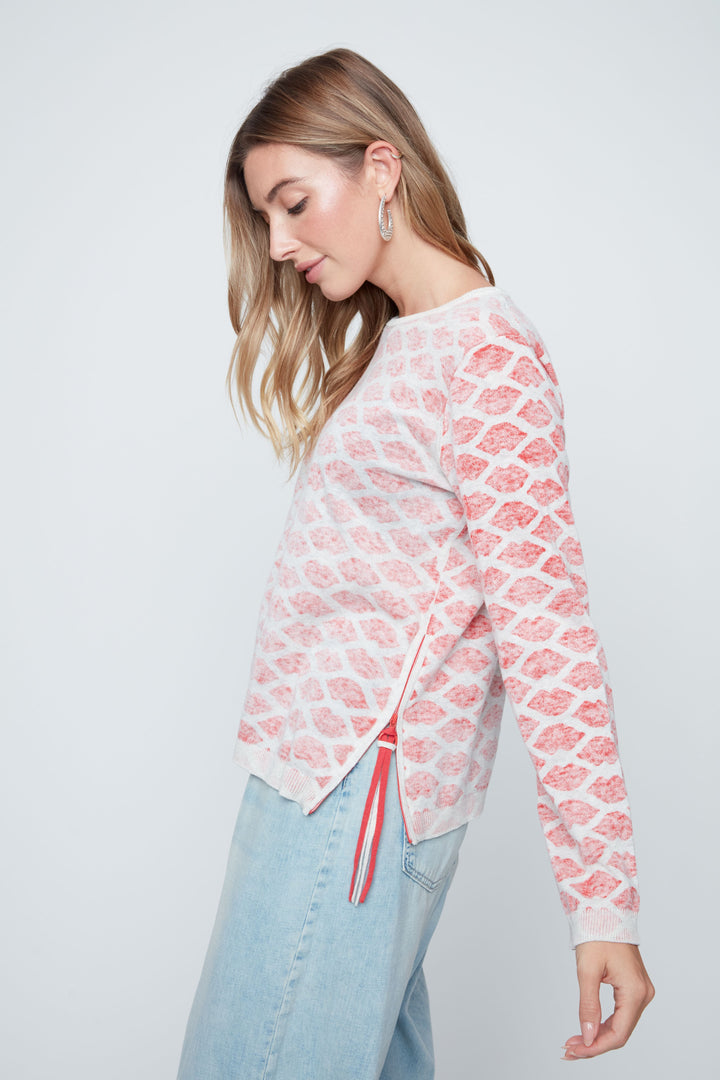 Scarlet Combo Knit Sweater
