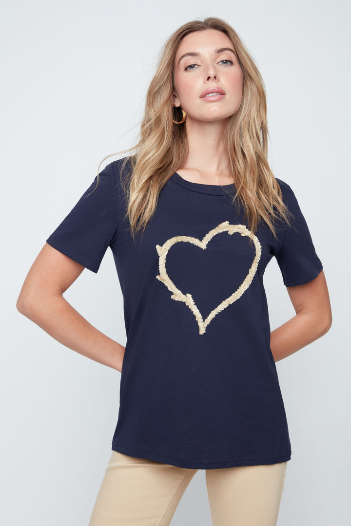 T-shirt w/Heart New Midnight