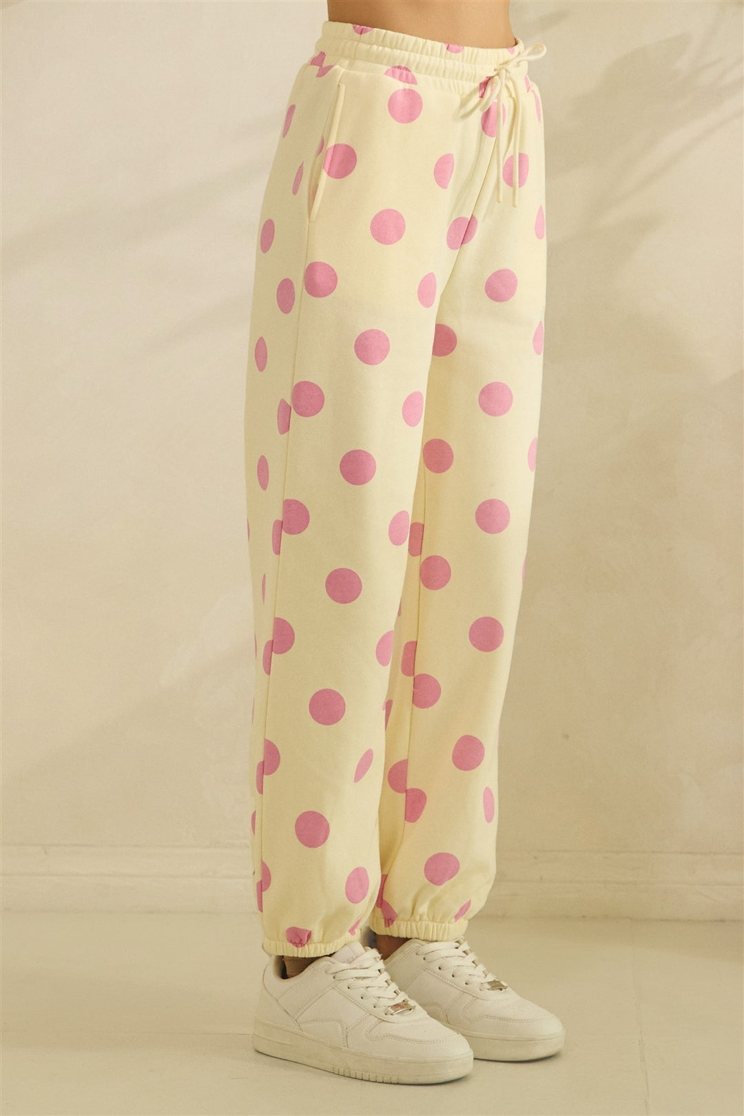 Pink Polka Dot Sweatpants
