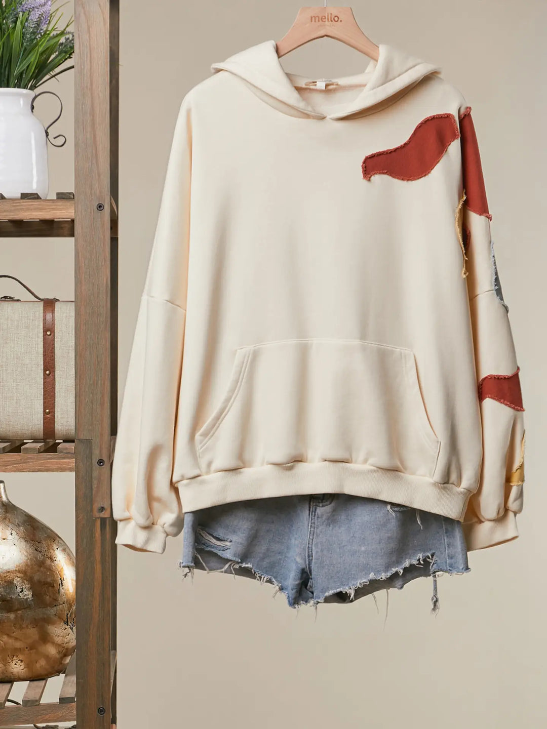 Abstract Patch Hoodie