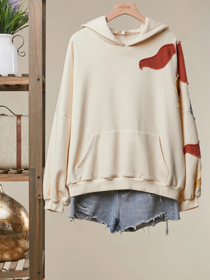 Abstract Patch Hoodie