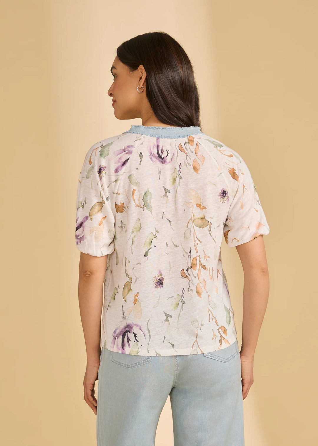 3/4 Sleeve Embellished Top, Delicate