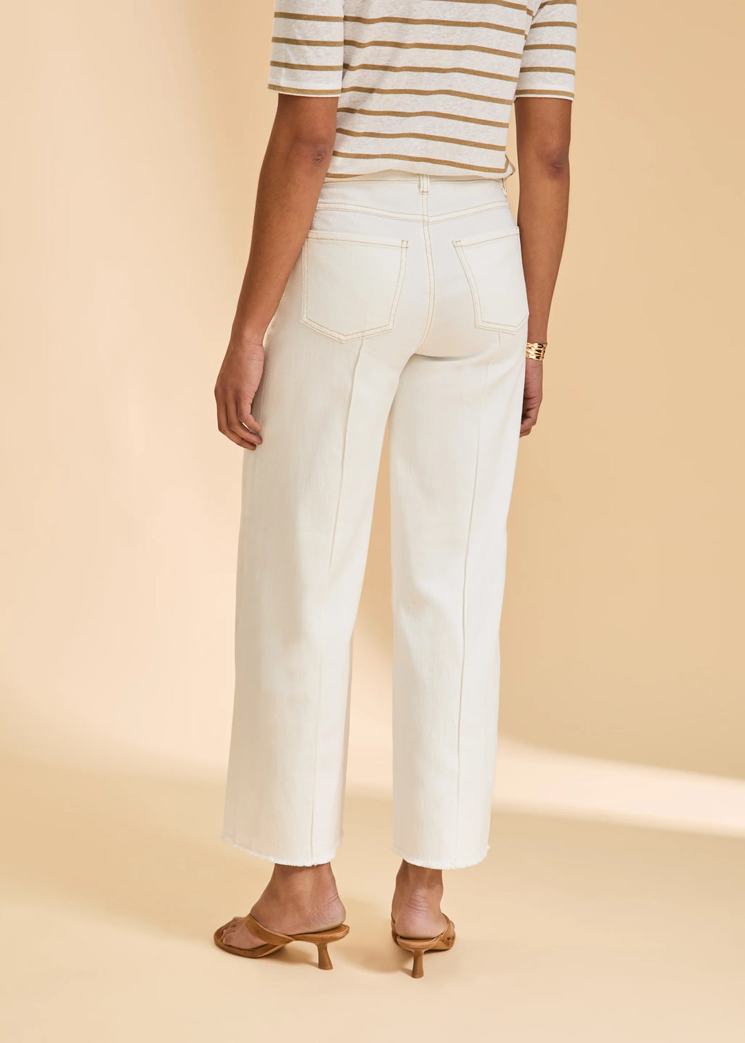 Olivia Wide Ankle Ivory
