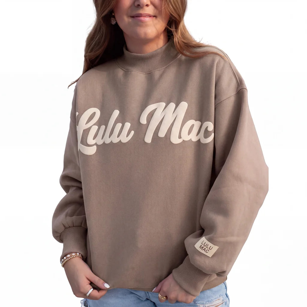 Lulu Mac Brown/Sand Script Sweatshirt